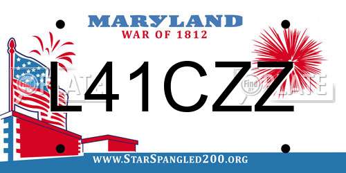 L41CZZ Maryland License Plate