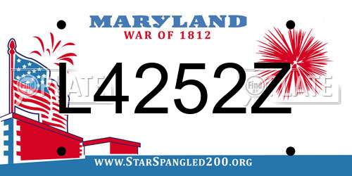 L4252Z Maryland License Plate