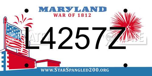 L4257Z Maryland License Plate