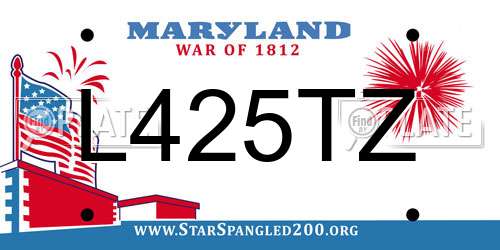 L425TZ Maryland License Plate