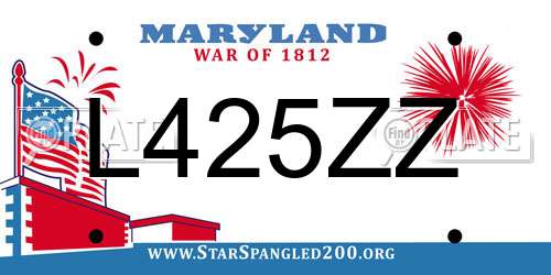 L425ZZ Maryland License Plate