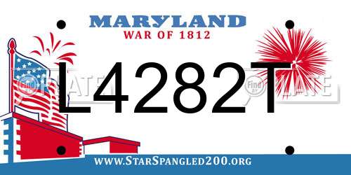 L4282T Maryland License Plate