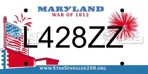 L428ZZ Maryland License Plate