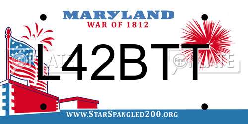 L42BTT Maryland License Plate
