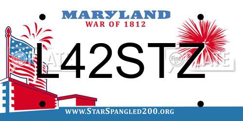 L42STZ Maryland License Plate