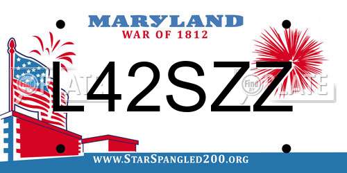 L42SZZ Maryland License Plate