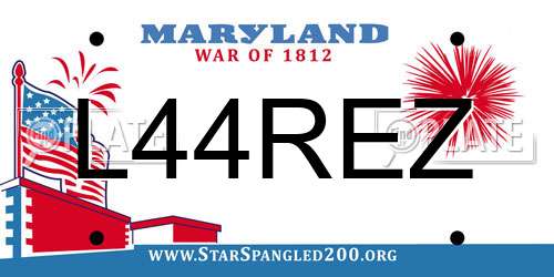 L44REZ Maryland License Plate