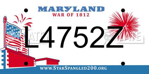 L4752Z Maryland License Plate