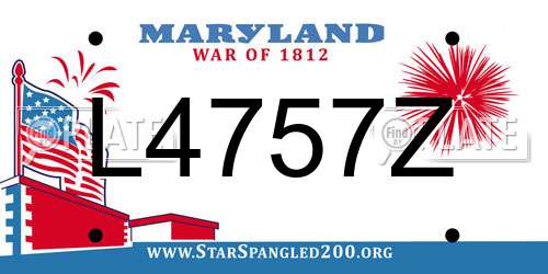 L4757Z Maryland License Plate