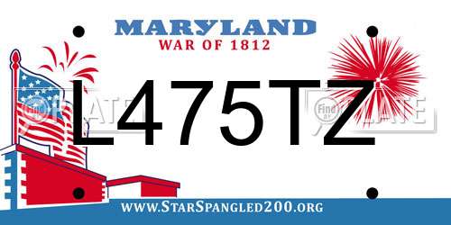 L475TZ Maryland License Plate
