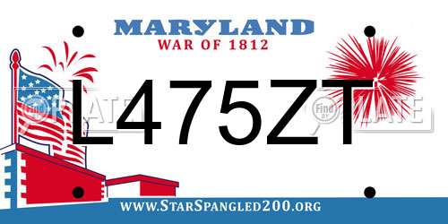 L475ZT Maryland License Plate
