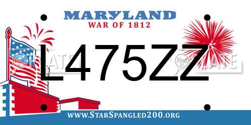 L475ZZ Maryland License Plate