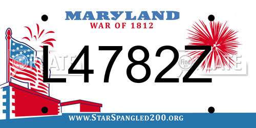 L4782Z Maryland License Plate