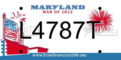 L4787T Maryland License Plate