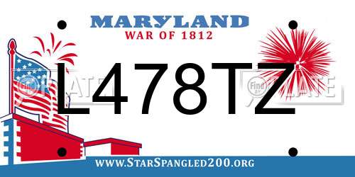 L478TZ Maryland License Plate