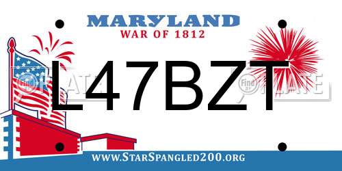 L47BZT Maryland License Plate