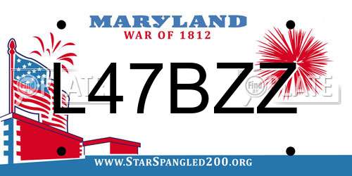 L47BZZ Maryland License Plate