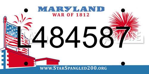 L484587 Maryland License Plate