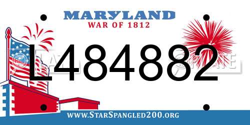 L484882 Maryland License Plate