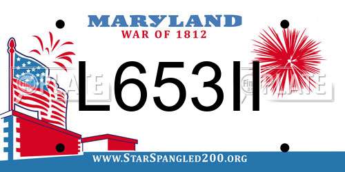 L653II Maryland License Plate