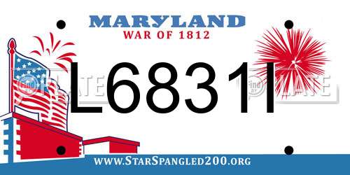 L6831I Maryland License Plate