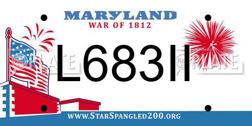 L683II Maryland License Plate