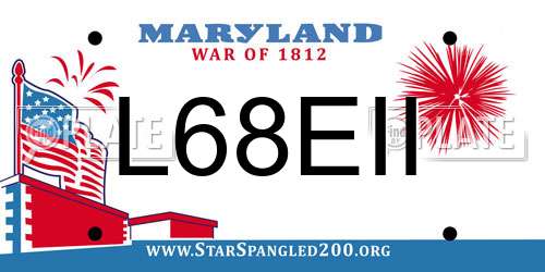 L68EII Maryland License Plate