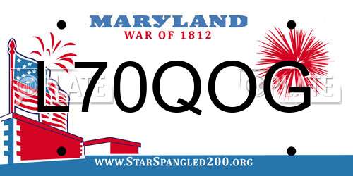 L70QOG Maryland License Plate