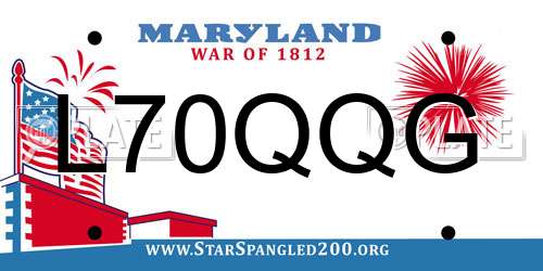 L70QQG Maryland License Plate