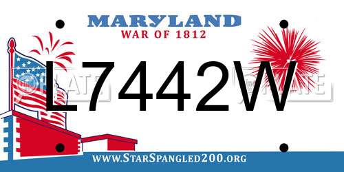 L7442W Maryland License Plate