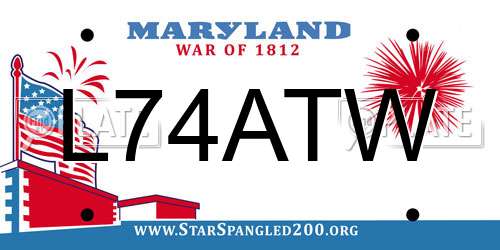 L74ATW Maryland License Plate