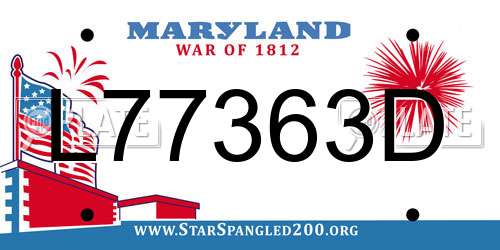 L77363D Maryland License Plate