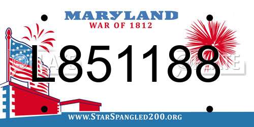L851188 Maryland License Plate