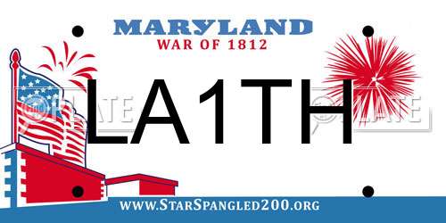 LA1TH Maryland License Plate