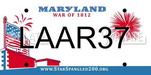 LAAR37 Maryland License Plate