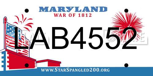 LAB4552 Maryland License Plate