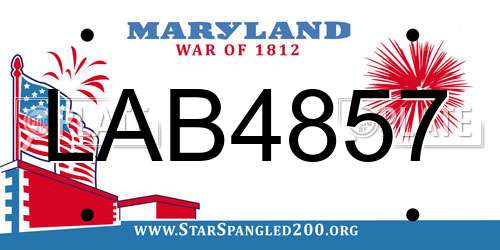 LAB4857 Maryland License Plate
