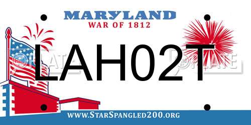 LAH02T Maryland License Plate
