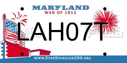 LAH07T Maryland License Plate
