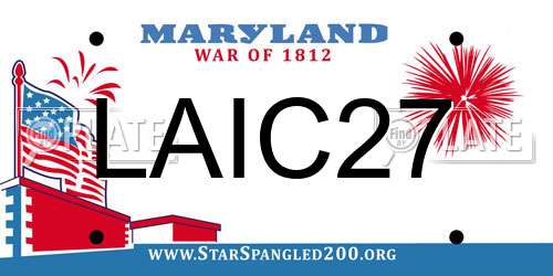 LAIC27 Maryland License Plate