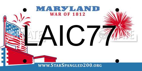 LAIC77 Maryland License Plate