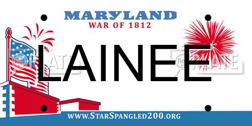 LAINEE Maryland License Plate