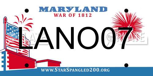 LANO07 Maryland License Plate