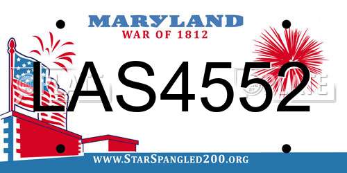 LAS4552 Maryland License Plate