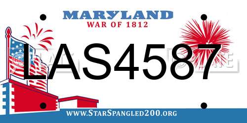 LAS4587 Maryland License Plate