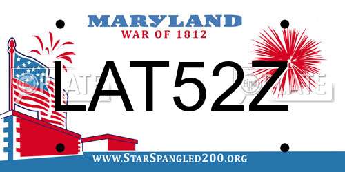 LAT52Z Maryland License Plate