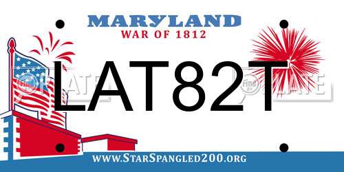 LAT82T Maryland License Plate