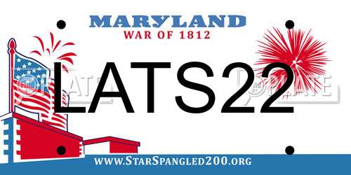 LATS22 Maryland License Plate