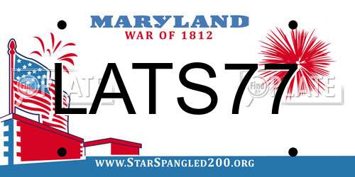 LATS77 Maryland License Plate