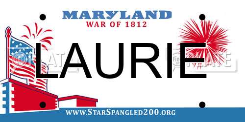 LAURIE Maryland License Plate